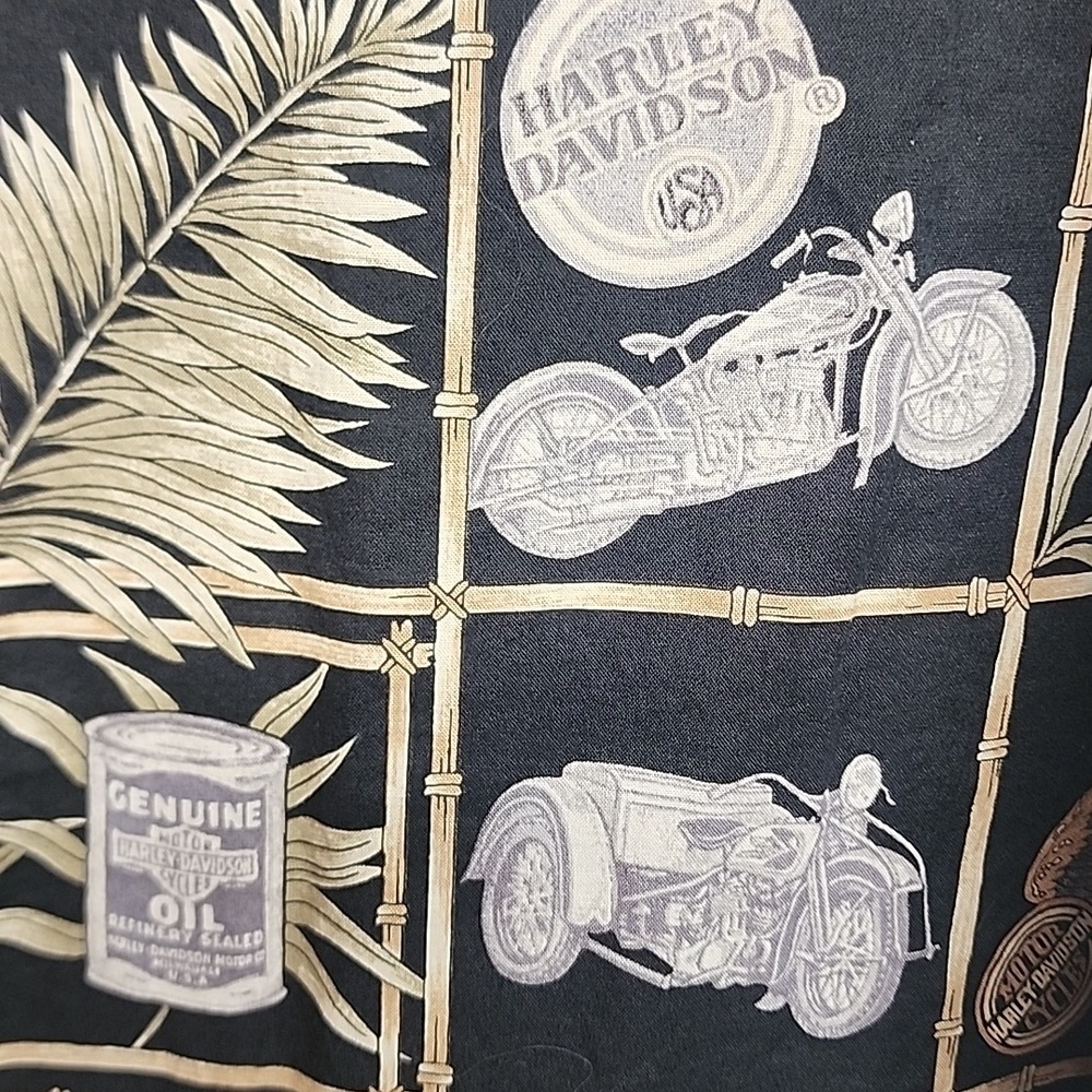 Harley-Davidson Motorcycles Vintage 100% cotton casual button-down shirt szM WOW - Picture 8 of 10